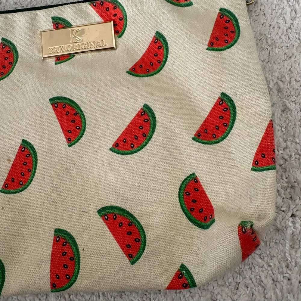 Watermelon Print Cream Clutch Zip Pouch - Picture 6 of 13